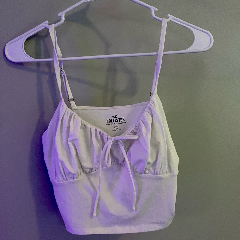 Hollister size large white tank top